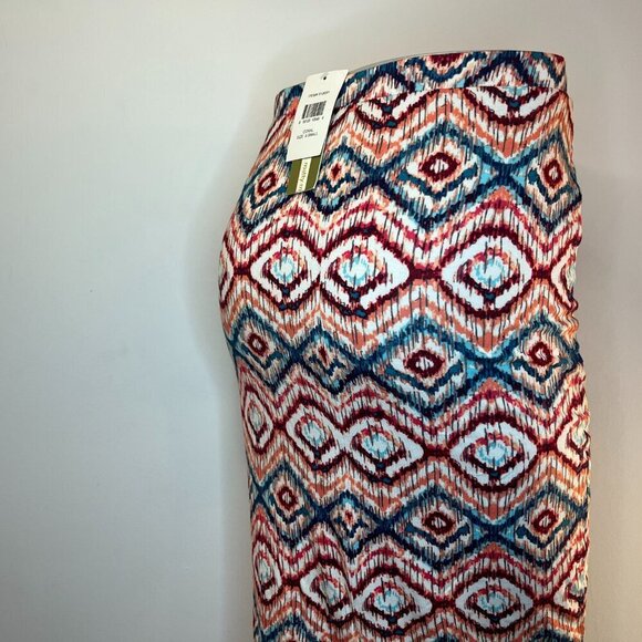 MATTY M Women's Colorful Coral Patterned Knit Stretch Skirt - Size XS - NWT - Picture 3 of 5